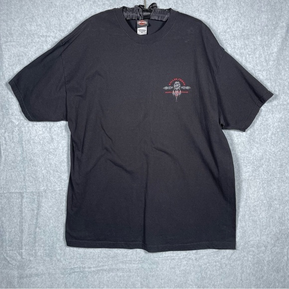 Harley Davidson Killer Creek Roswell Georgia Native American Black Tee Shirt 2XL - Picture 3 of 5
